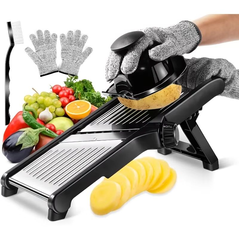 Mandoline Slicer - Stainless Steel Mandoline Slicer with 5