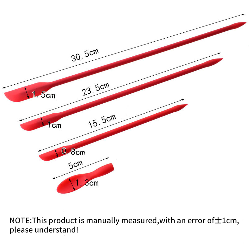 Kitchen Gadgets Small - Holaroom 3PCS/6PCS Silicone Spatula Double-headed Scoop
