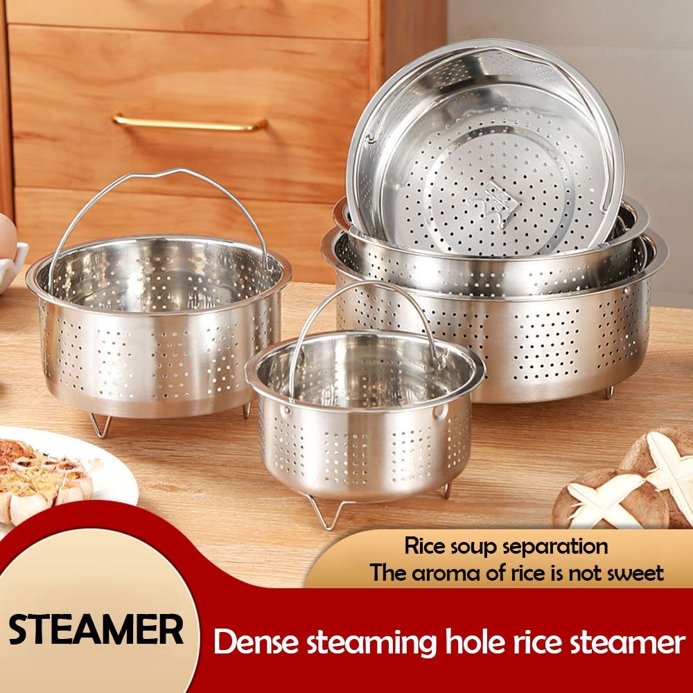Silicone Steamer Basket - Stainless Steel Food Steamer Basket Insert