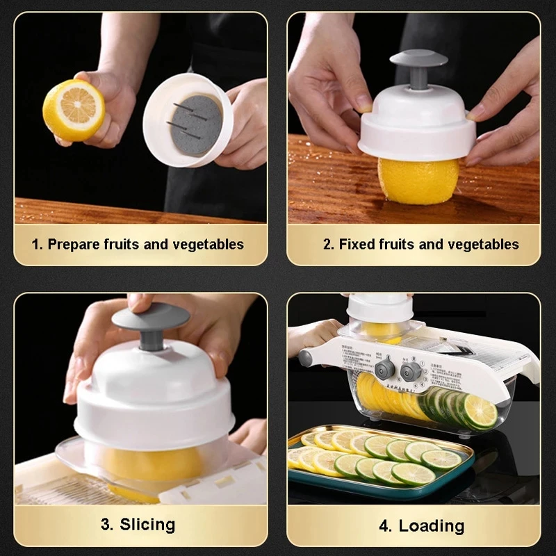 Multifunctional Lemon Slicer V - Mandoline Slicer ulasan dan harga