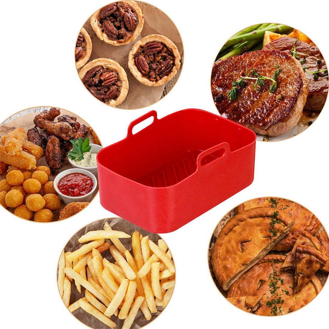 AirFryer Accessories Air Fryer - Silicone Steamer Basket ulasan dan harga