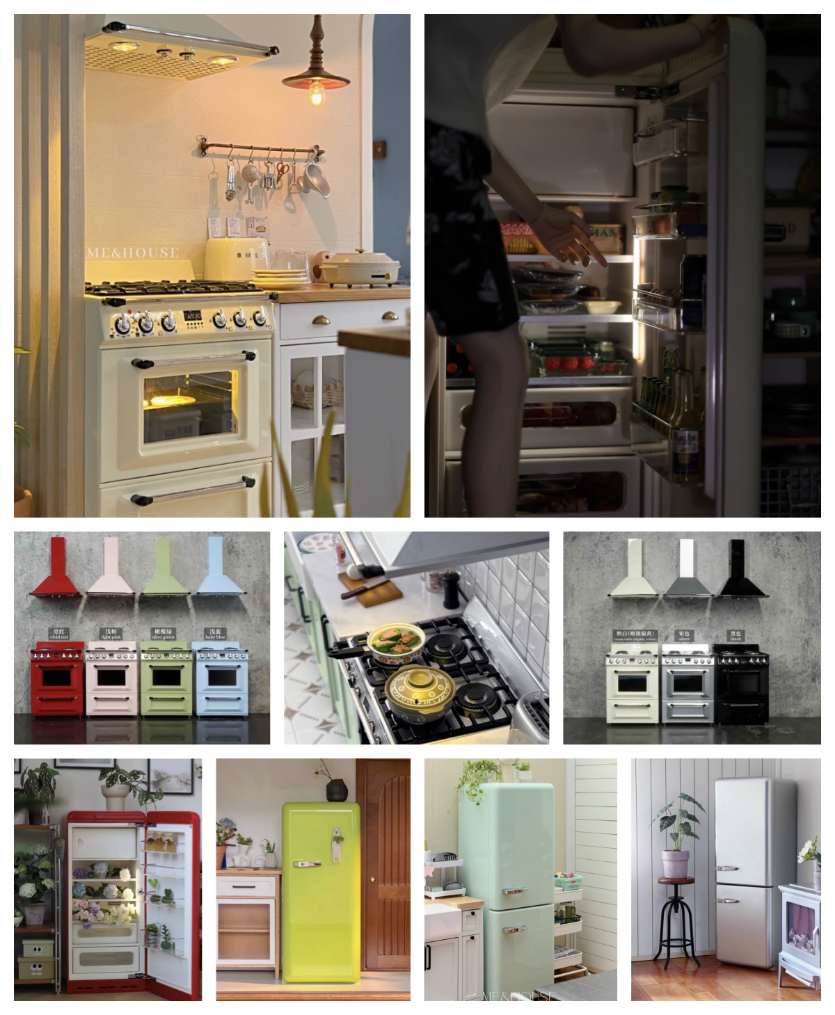 1/6 Modern Miniature Kitchen F - Kitchen Gadgets Small ulasan dan harga