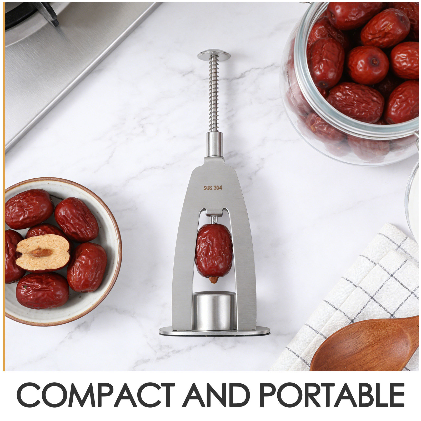 Handheld Stainless Steel Red D - Kitchen Gadgets Tools ulasan dan harga
