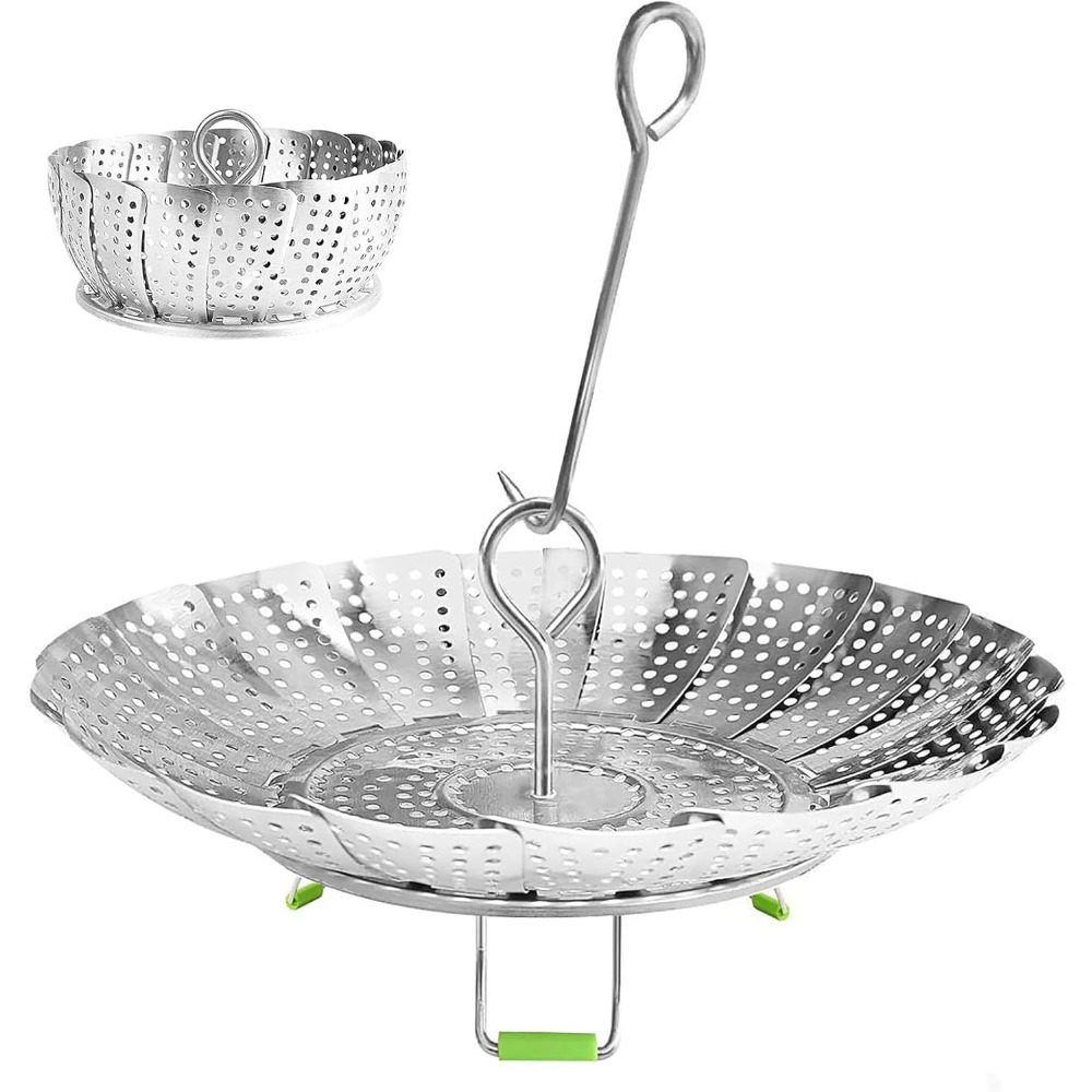 Folding Silicone Feet Stainles - Silicone Steamer Basket ulasan dan harga