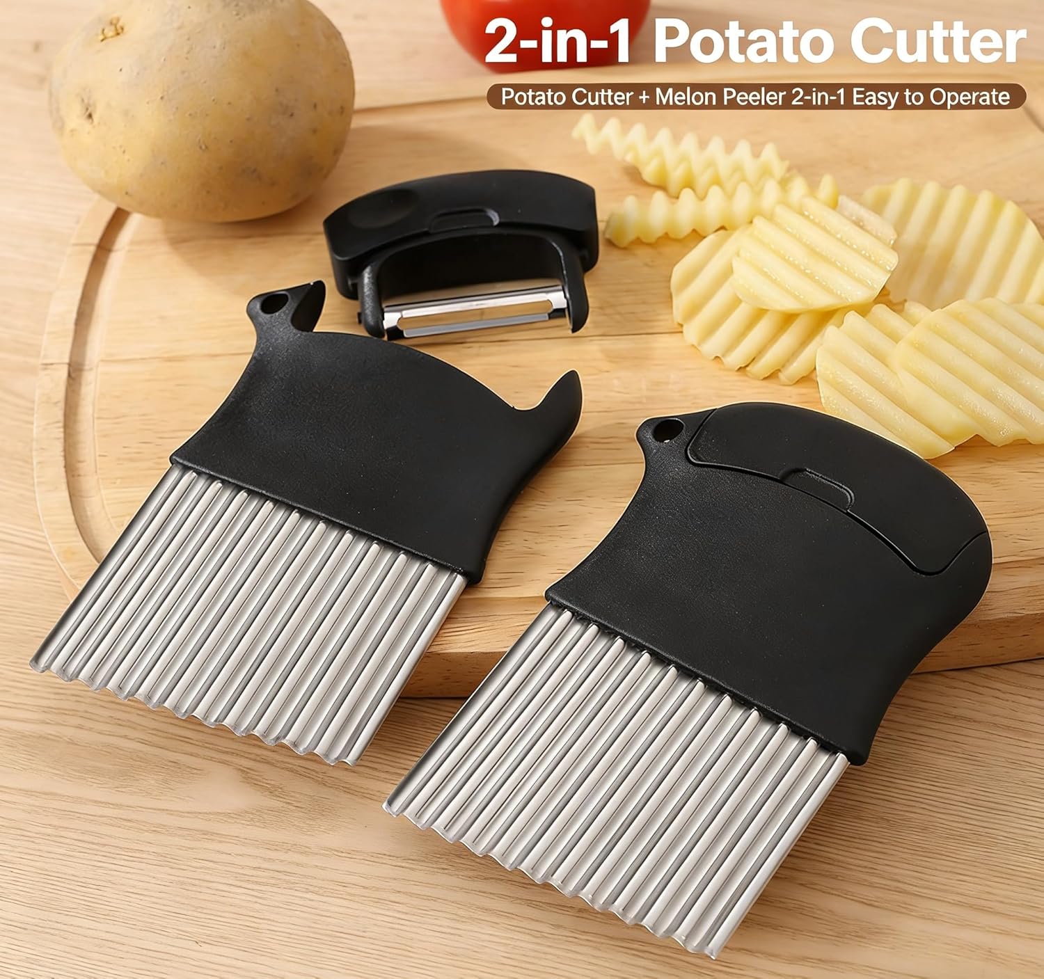 2-in-1 Potato Cutter, Durable  - Kitchen Gadgets Built In ulasan dan harga