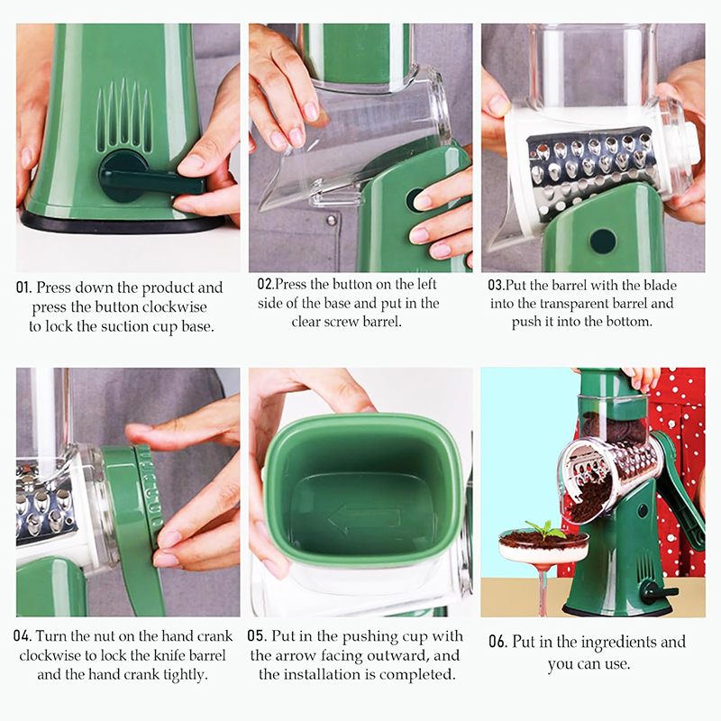 LMETJMA 5 in 1 Rotary Cheese G - Mandoline Slicer ulasan dan harga