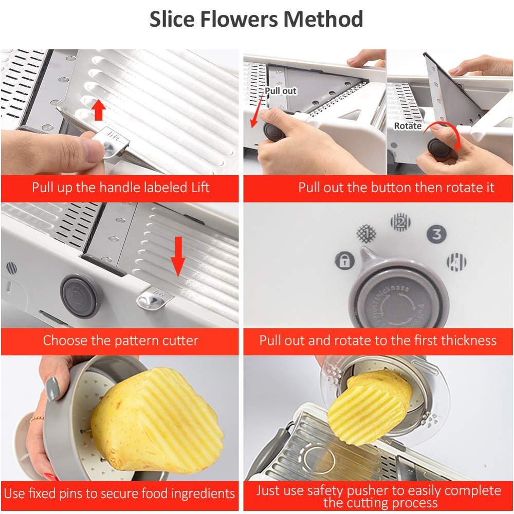 LMETJMA 18 Types Adjustable Ma - Mandoline Slicer ulasan dan harga