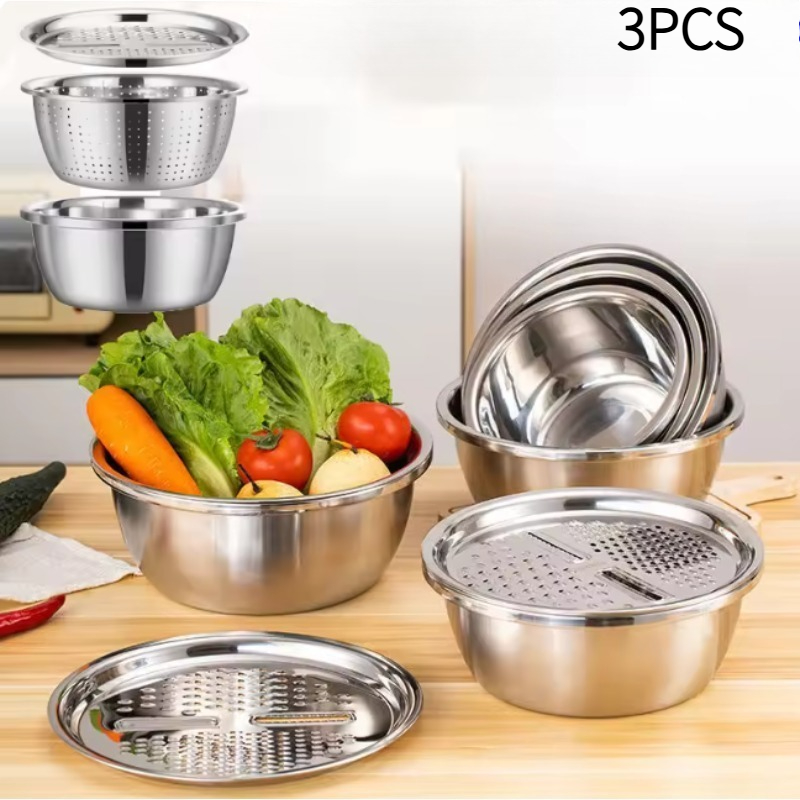 New 3pcs Stainless Steel Multi - Mandoline Slicer ulasan dan harga