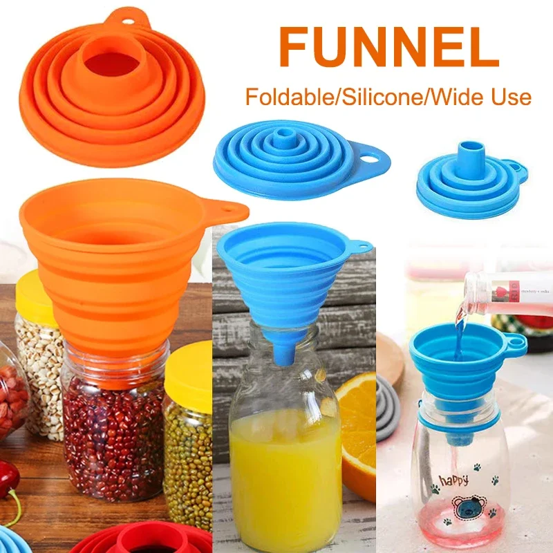 1/4PCS Silicone Collapsible Fu - Kitchen Gadgets Small ulasan dan harga