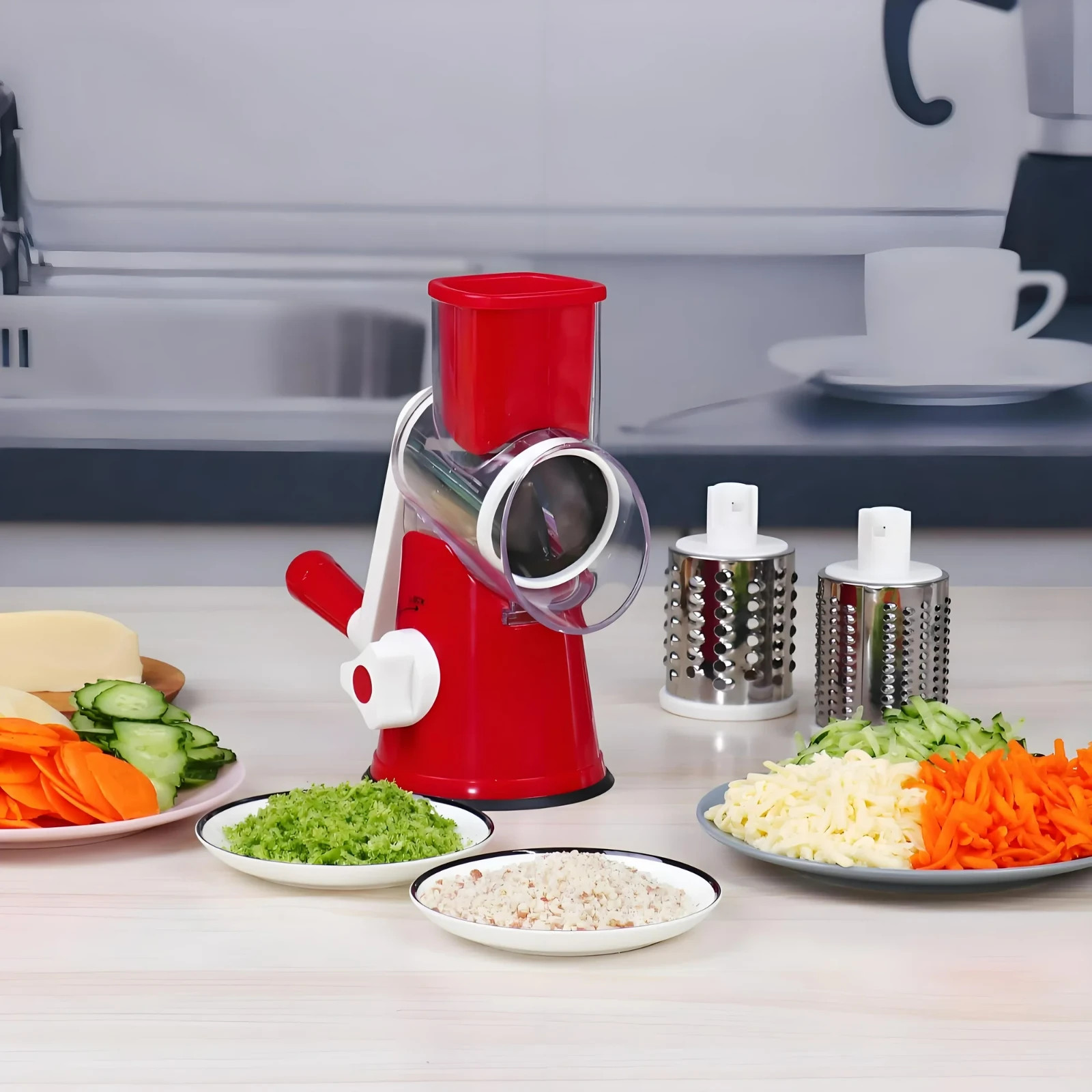 Rotary Cheese Grater Mandoline - Mandoline Slicer ulasan dan harga